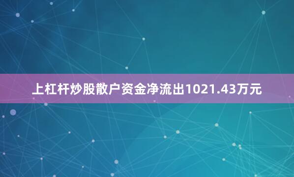 上杠杆炒股散户资金净流出1021.43万元