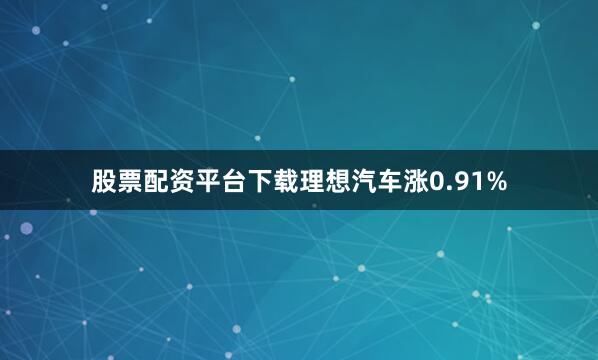 股票配资平台下载理想汽车涨0.91%